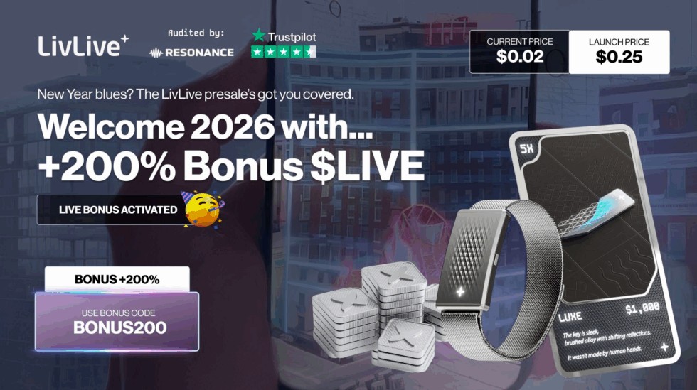 5 Top Crypto to Invest in 2026: LivLive Presale Could Deliver Massive 100x Gains for Early Buyers