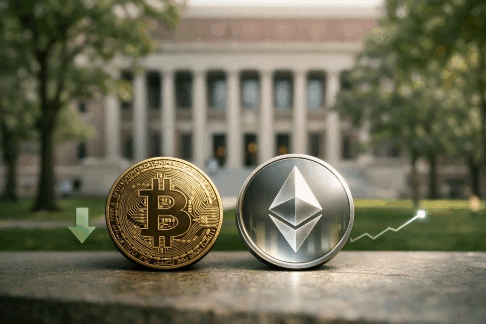 Harvard Trims 20% of Bitcoin Holdings, Makes First Ethereum Bet Worth $86.8M