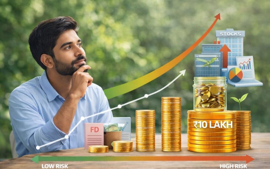 Got ₹10 Lakh Lump Sum? Here Are the Smart Investment Options in 2026 – From Low to High Risk