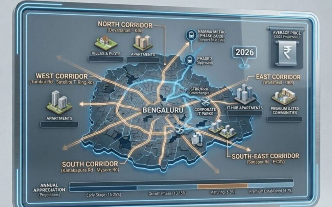 Cost of Buying a House in Bengaluru’s Top Growth Corridors in 2026: A Zone-wise Comparison