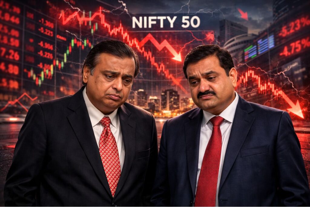How Much Did Mukesh Ambani, Gautam Adani and Other Billionaires’ Wealth Decline in the 2026 Nifty Crash?